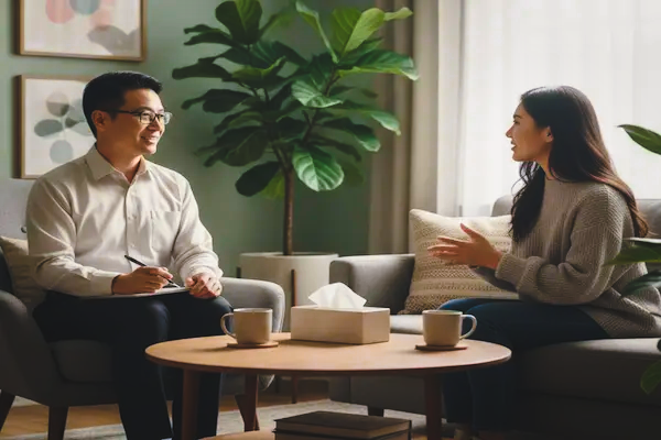 Student receiving personalized study counselling